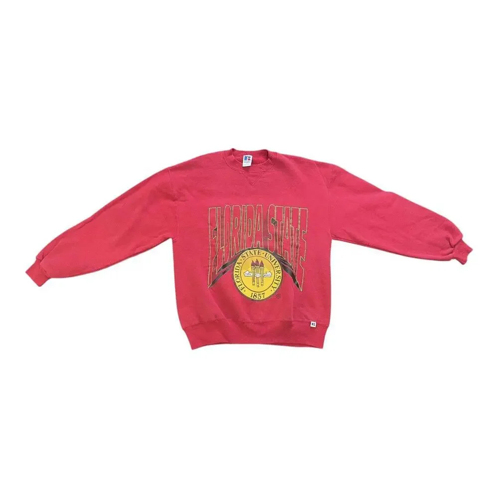 Vintage 90s Russell Athletic Florida State Seminole Sweatshirt Size L 🇺🇸 Made
